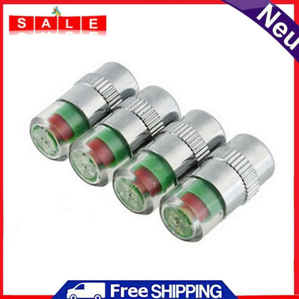 Latest 4 PCS Car Car Tire Monitor Valve Dust Cap Pressure Display Eye Alarm