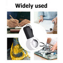30x Handheld Magnifying Glass w/ 4LED Lights Illuminated Magnifier (White) Newly