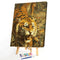 Hand Painted Picture Frameless DIY Fierce Tiger Painting By Numbers Craft #F
