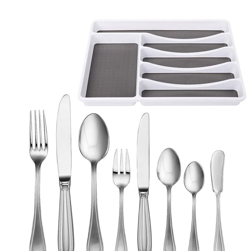 Cutlery Storage Tray Spoon Fork Tableware Drawer Organizer Container Separation
