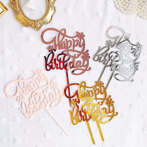 Wedding Decoration Acrylic Decor Cake Topper Party Supplies Happy Birthday