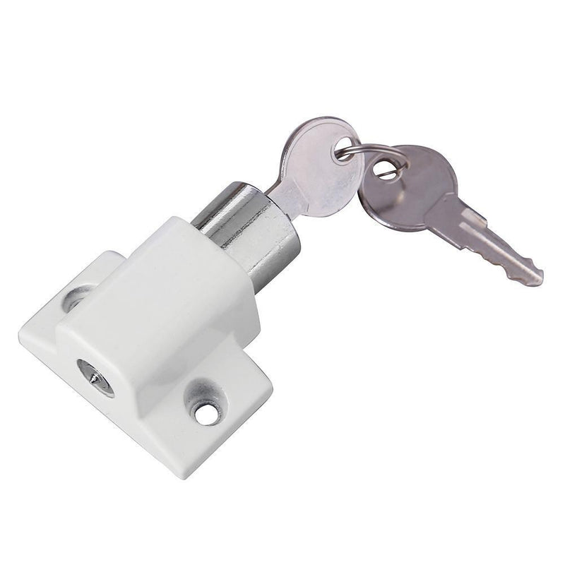 Zinc Alloy Child Safety Sliding Window Restrictor Press Lock with 2 Keys
