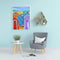 Frameless Oil Paint By Numbers Sea Colorful House DIY Canvas Picture Craft