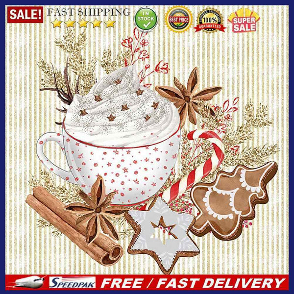 DIY Diamond Painting Kits Full Round Drill Christmas Coffee Home Decoration Gift