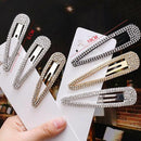 Shining Crystal Snap Clip Snap Hairpin Hair Barrette Hair Clips Hair Pins