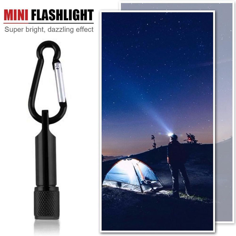 Portable Mini LED Keychain Flashlight with Buckle, Super Bright Lamp