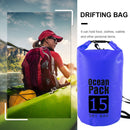 Waterproof Dry Bag Pack Sack Swimming Kayaking Trekking (15L Dark Blue)
