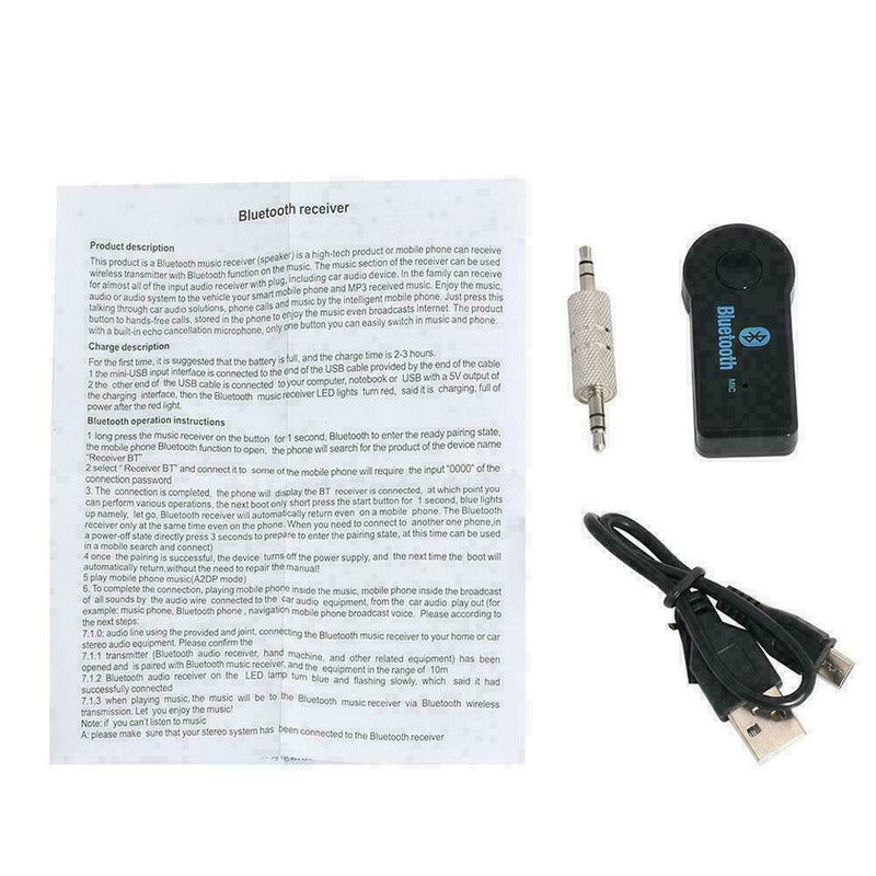 USB 3.5mm Bluetooth Wireless For Aux Stereo Audio HOT K9H9 FT Receiver P2B6
