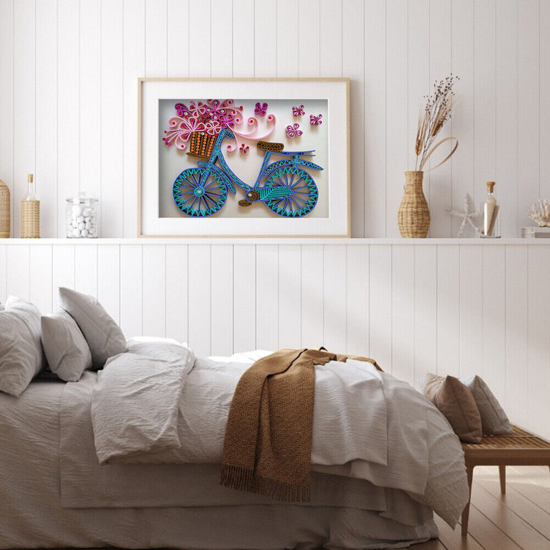 DIY 5D Paper Painting Bike Part Special Shape Diamond Mosaic Painting Kit