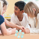 7pcs Multifaceted Dice Set Color-Changing D4 D6 D8 D10 D12 D20 TRPG (Blue) Newly