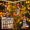 6pcs Dog Pendant Christmas Decorations Xmas Tree Pendant DIY Crafts Random