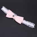 1pc Bow Satin Ribbon Hairbands Children Girls Hair Accessory Headwear(Pink)