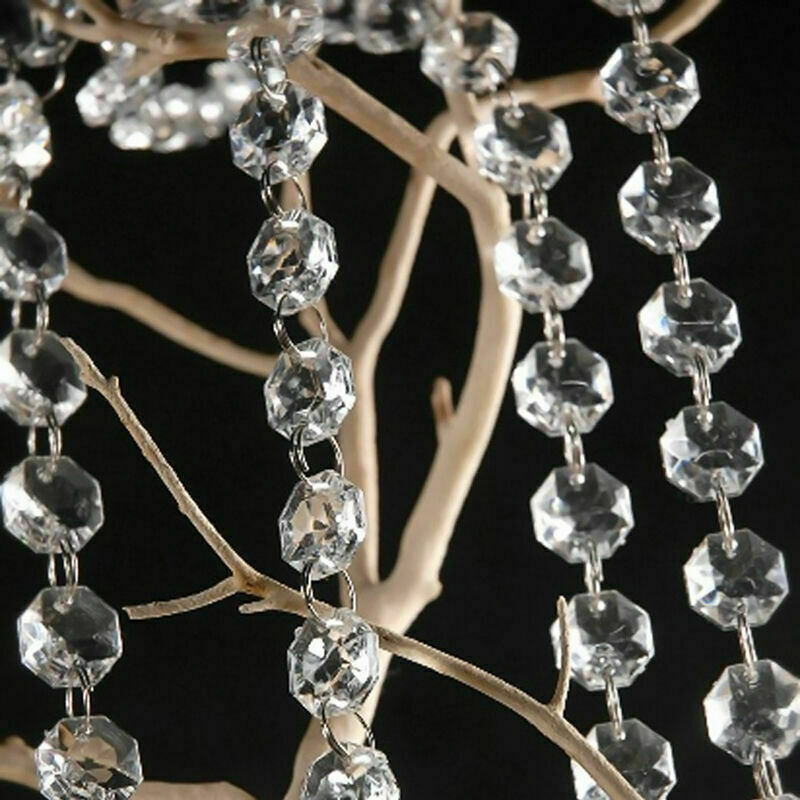 Crystal Acrylic Clear Bead Chandelier Garland Hanging G6C3 3.3 FT Decor W1A6