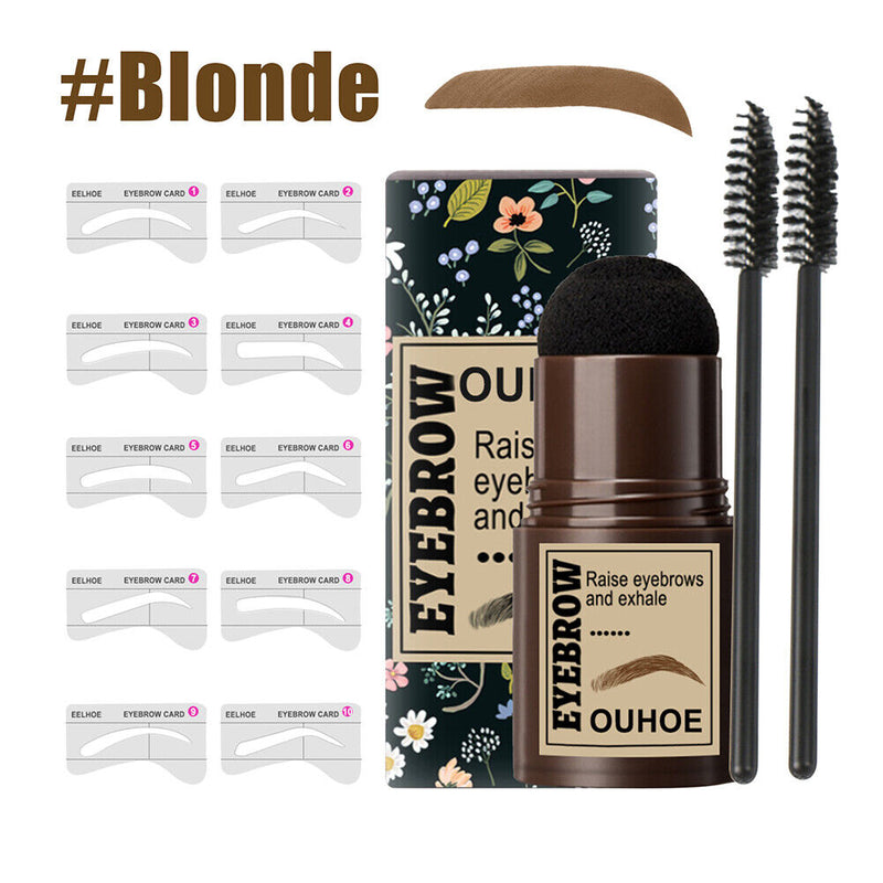 Waterproof EyeBrow Powder Stamp Brow Stencils Shaping Kit (Blonde) Newly