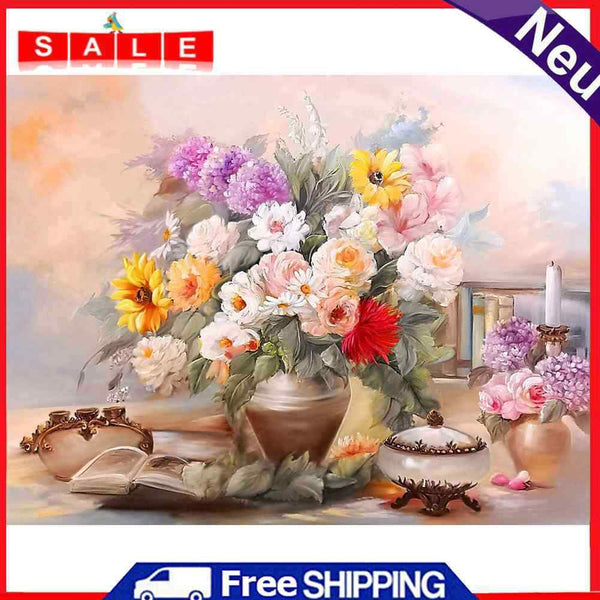 DIY Cross Stitch Full Embroidery Kit Printed Flower Plant Home Hanging Art Poison