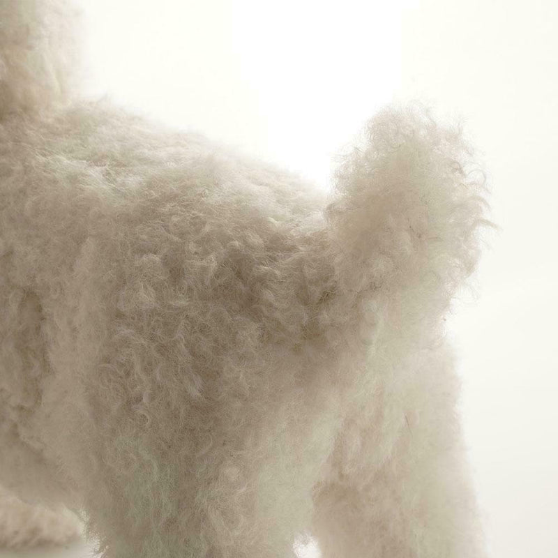 Realistic White Teddy Dog Simulation Dog Puppy Lifelike Handmade Stuffed H9V0
