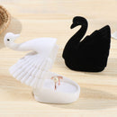 Boxes Swan Style Wedding Storage Display Velvet Ring Holder Gift Jewelry Box