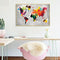 World Map Oil Painting By Numbers Canvas Wall Drawing Kits DIY Home Decor