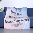 Bible Blanket Flannel Inspirational Thought Prayers Religious (150x100cm) Newly