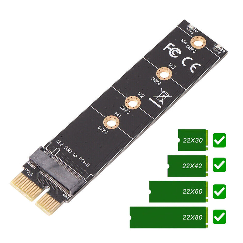 PCIE to M2 Adapter NVMe SSD M2 PCIE X1 Hard Drive Reader PCI-E M Key Connectors
