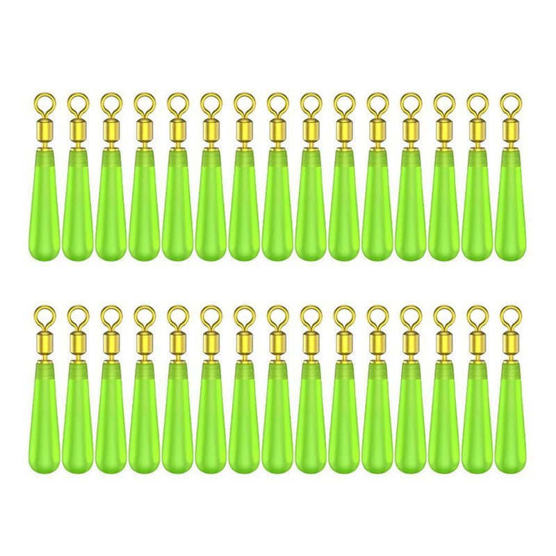 30pcs Copper Head Drift Fish Floats Rotation Buoy Seat Fishing Bobber (L)