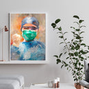 Frameless Oil Paint By Numbers Angel Nurse DIY Canvas Picture Craft Kit