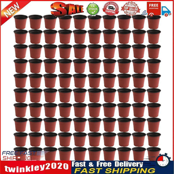100pcs Plastic Gardening Grow Flower Pots Vegetable Seeds Growing Planter Newly