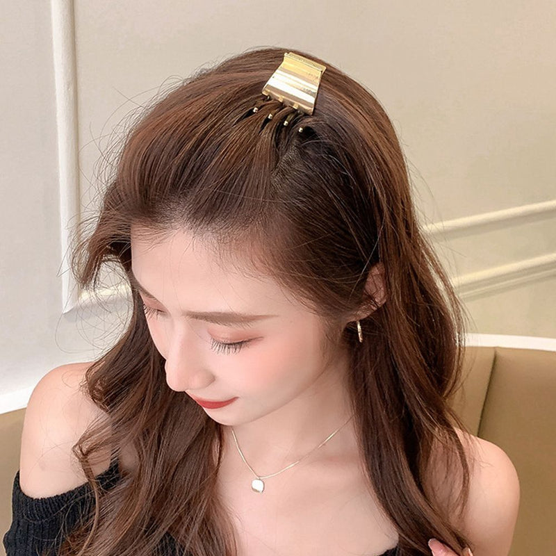 Women's Fashion Hairpin Bangs Clamp Metal Hair Claw Horsetail Clip Hair Clips