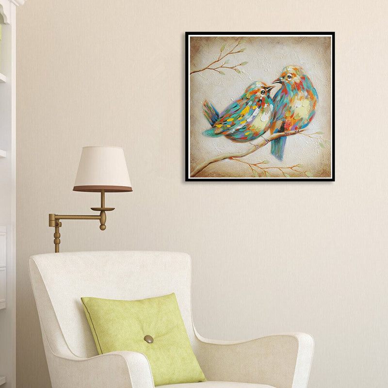 5D DIY Full Drill Diamond Painting 2 Birds Cross Stitch Embroidery Ornament