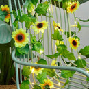 Lights Outdoor Wall Fence Lamp Garden Decoration Solar Powered Sunflower Lights