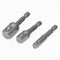 Steel Socket Adapter Hex Shank to 1/4 3/8 1/2 Extension Rod (3pcs Short)