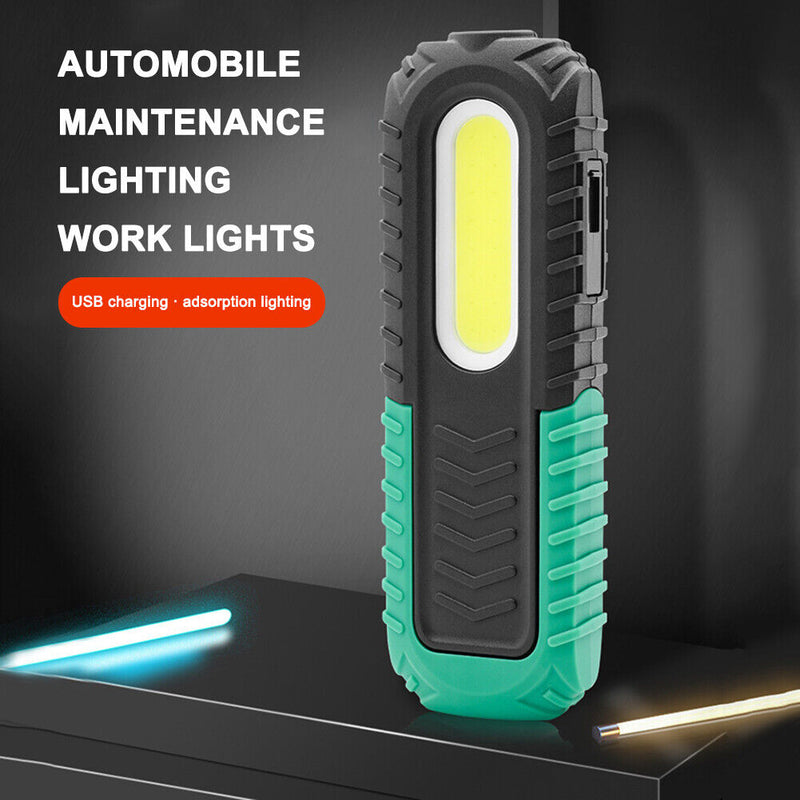 COB LED Foldable Flashlight Torch Portable Emergency Car Inspection Work Ligh