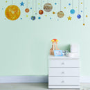 Planet Solar System Outer Space Wall Stickers Cartoon Mural Bedroom Room Decor
