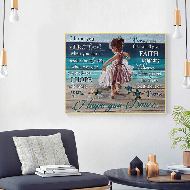 Dancing Girl Frameless DIY Oil Paint by Numbers Kit Picture Coloring Art