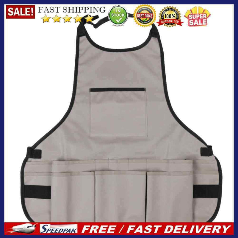 14 Pockets Technician Carpenter Car Repair Garden Tool Apron Work Clothes