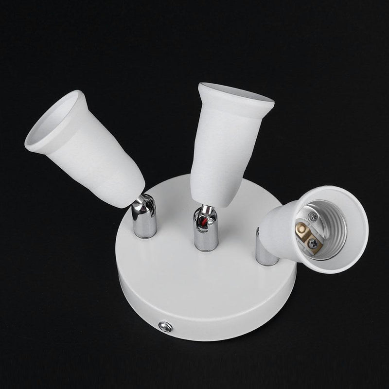 Adjustable E27 Splitter 3 Head Lamp Base LED Bulb Holder Adapter Socket Newly