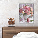 Full Cross Stitch Bouquet Vase Embroidery Cotton Thread DIY Needlework Home Kits