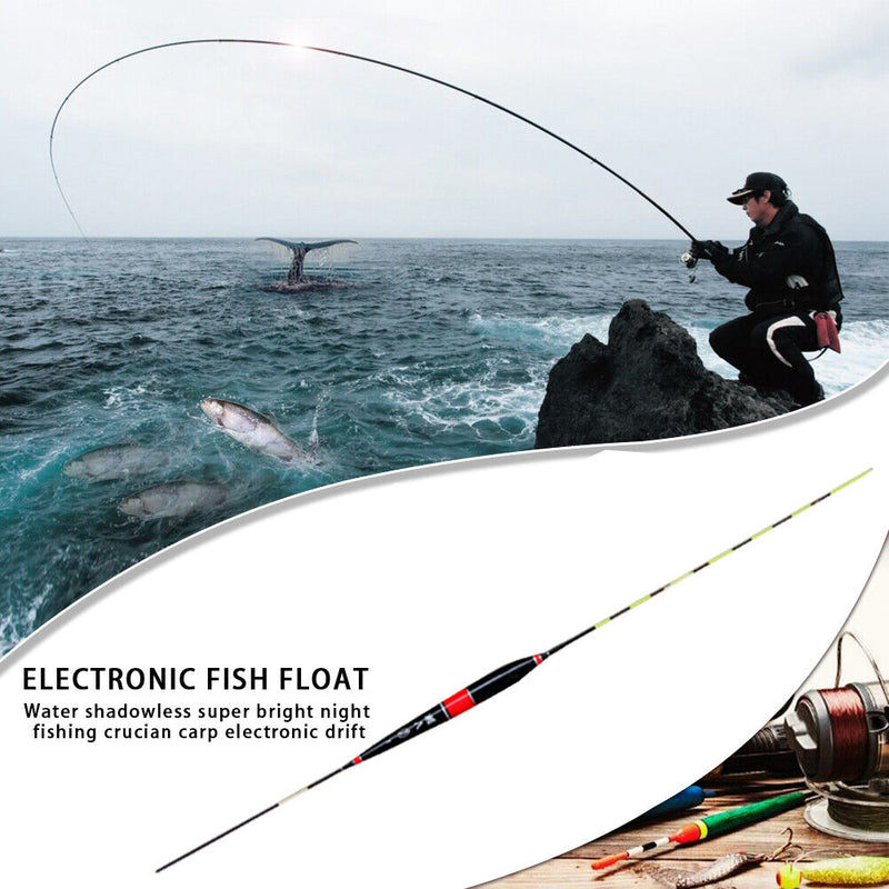 Electronic LED Light Fishing Float Bite Alarm Luminous Fish Tackle (Red) Newly