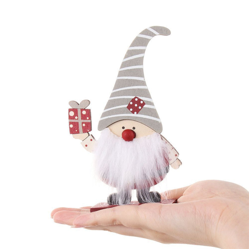 Wood DIY Crafts Santa Claus Christmas Ornaments Decorations Desktop Decoration