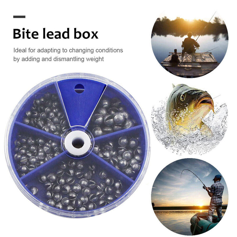 205pcs Open Bite  Set Fishing Lure Biting Round Plumb Fishing Tackle Newly