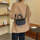 Female Retro Pure Color Crossbody Bag Women Trending Small Capacity Handbag