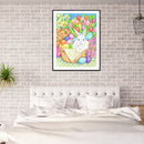 5D Diamond Painting Kit DIY Easter Bunny Eggs Full Square Drill Home Decorations