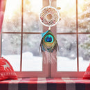 Dream Catcher Peacock Hair National Handmade Feather Wall Hanging Decor Pendant
