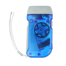 LED Hand Pressing Dynamo Flashlight Lamp Portable Hand Crank Torch (Blue) Newly