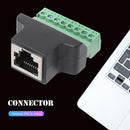 RJ45 Ethernet Female to 8 Pin Screw Terminal Adapter Connector for CCTV DVR