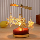 Candlestick Xmas Gifts Christmas Rotary Candle Holder Home Christmas Ornament