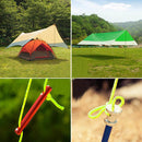 Elastic Reflective Outdoor Camping Tent Rope with Carabiner Hook (Green)