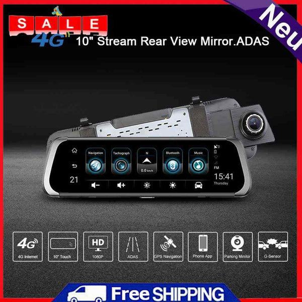 10in 1080P 4G WiFi Android 5.1 Car Rear View DVR Camera Video Recorder Dash C