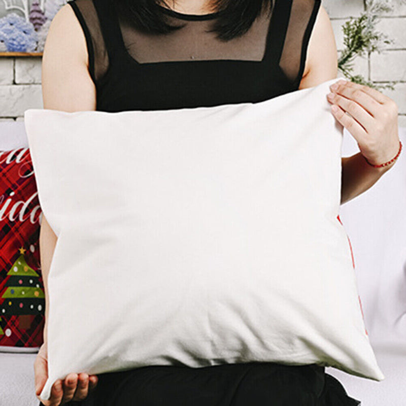 Merry Christmas Retro Print Pillowcase Throw Pillow Case Home Ornaments Gift
