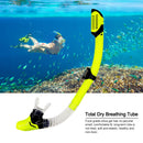 Diving Snorkel Full Dry Underwater Breathing Tube Snorkeling Gear (Yellow) Newly